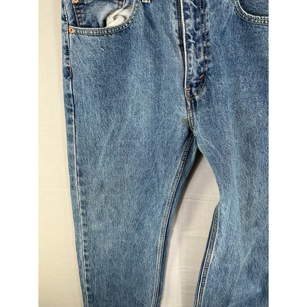 Levi's 505 Regular Fit Straight Leg Blue Jeans Men's Size 34x32 Denim